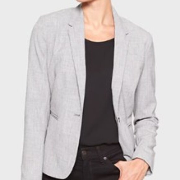 H&M Light Gray Women's Blazer Single-button closure size small - Picture 1 of 15